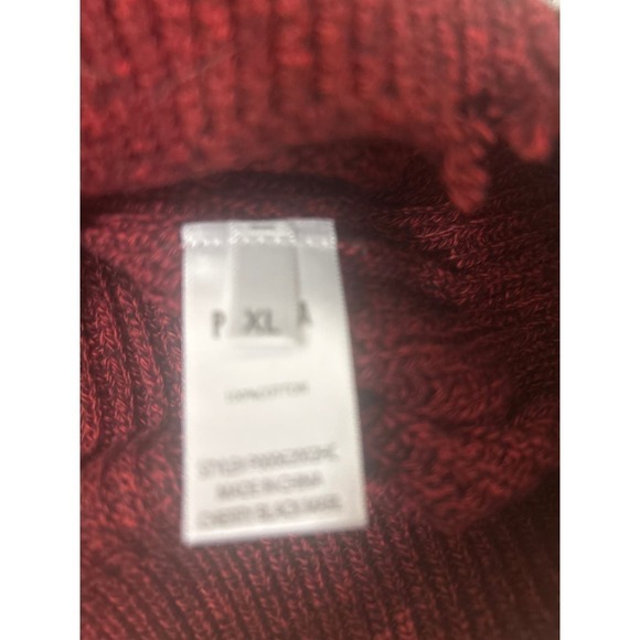 PISTOLA Eva Distressed Cotton Crew Neck Sweater Cherry black Marl XL NWT - Picture 11 of 11